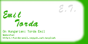 emil torda business card